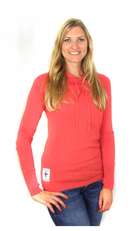 CORAL  Fine Knit Hoodie